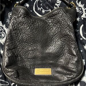 Marc Jacobs Zipper Black Leather Women's Bag